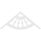 Ekena Millwork Pitch Classic Wagon Wheel Architectural Grade PVC Gable Pediment, 48"W x 20"H x 1"P (10/12) GPP048X020X100CWW - alternate 4